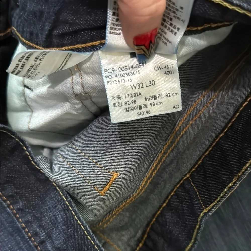 Levi's Blue Straight Jeans with Classic Indigo Wash